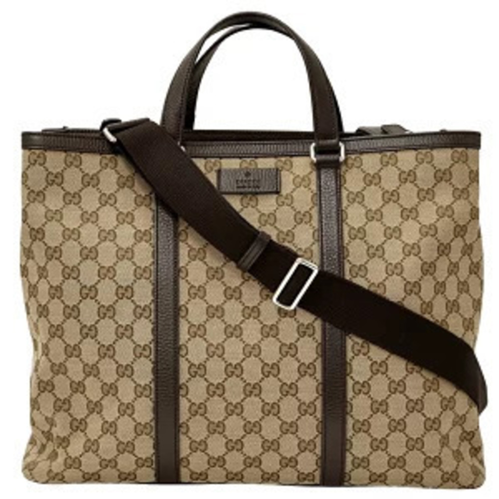 Gucci Bags GG Canvas Handbag Shoulder Bag Brown Beige Tote Business Commute
